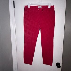 Women's Red Patterned Pants